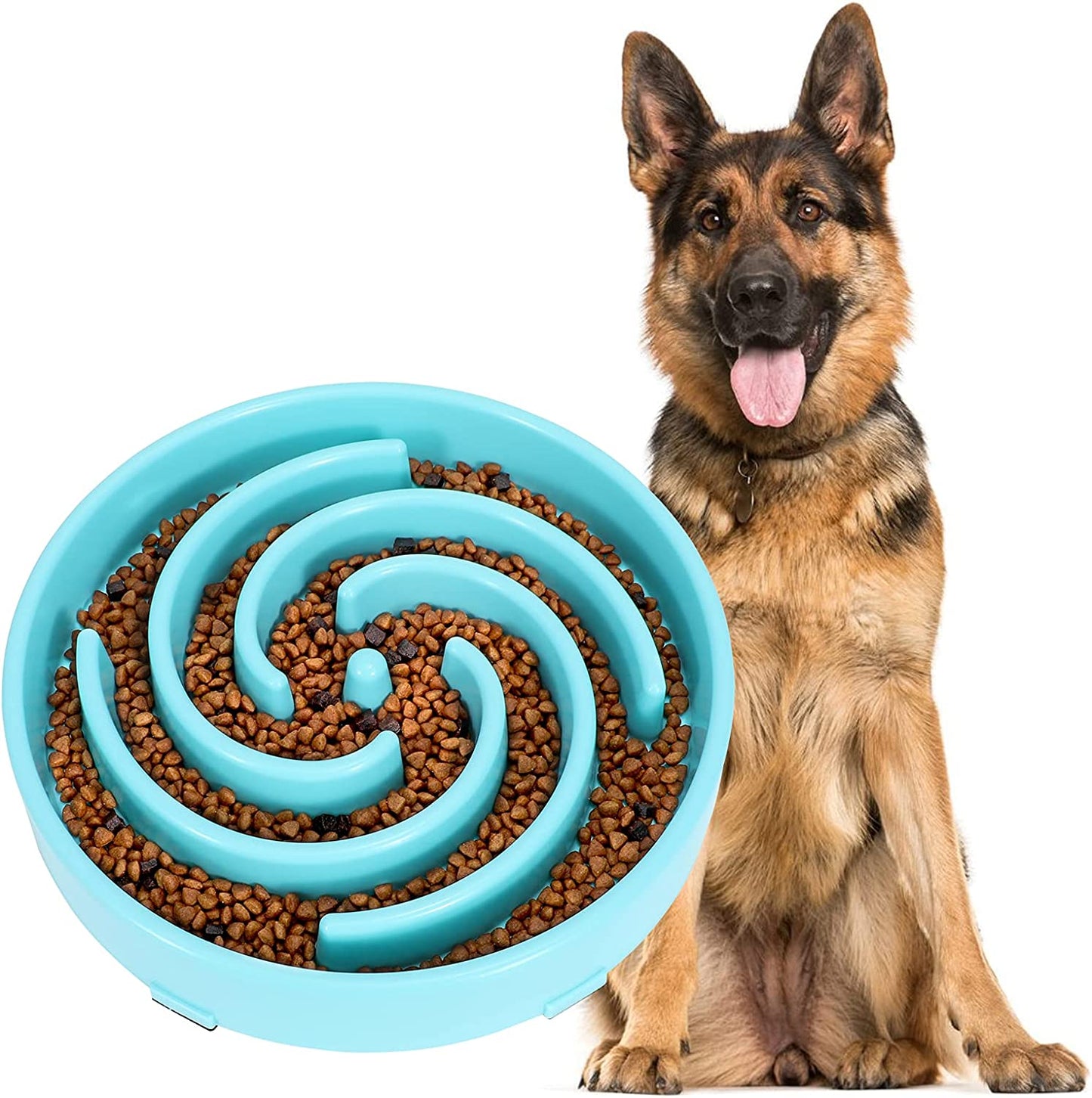 Slow Feeder Dogs Bowl for Large Medium Dogs,Anti-Gulping Pet Slower Food Feeding Bowls Stop Bloat,Preventing Choking Healthy Design Dogs Bowl