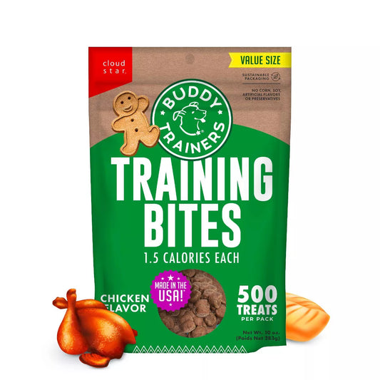 Buddy Biscuits Training Bites Chicken Dry Dog Treats - 10Oz