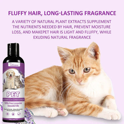 Puppy Shampoo for Dogs Dog Grooming Pet Things Flea and Tick Control Body Care Cats Hair Supplies Conditioner Knots Itching Home