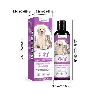 Puppy Shampoo for Dogs Dog Grooming Pet Things Flea and Tick Control Body Care Cats Hair Supplies Conditioner Knots Itching Home