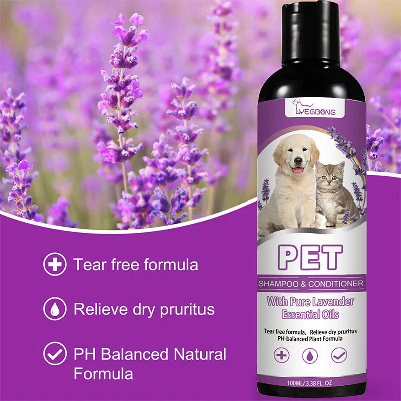 Puppy Shampoo for Dogs Dog Grooming Pet Things Flea and Tick Control Body Care Cats Hair Supplies Conditioner Knots Itching Home