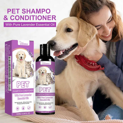 Puppy Shampoo for Dogs Dog Grooming Pet Things Flea and Tick Control Body Care Cats Hair Supplies Conditioner Knots Itching Home