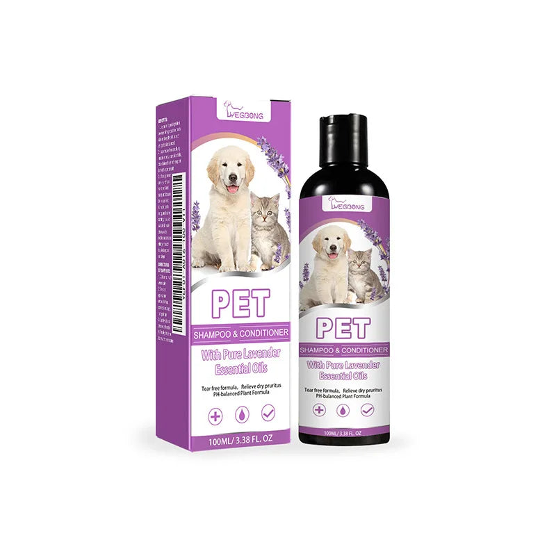 Puppy Shampoo for Dogs Dog Grooming Pet Things Flea and Tick Control Body Care Cats Hair Supplies Conditioner Knots Itching Home