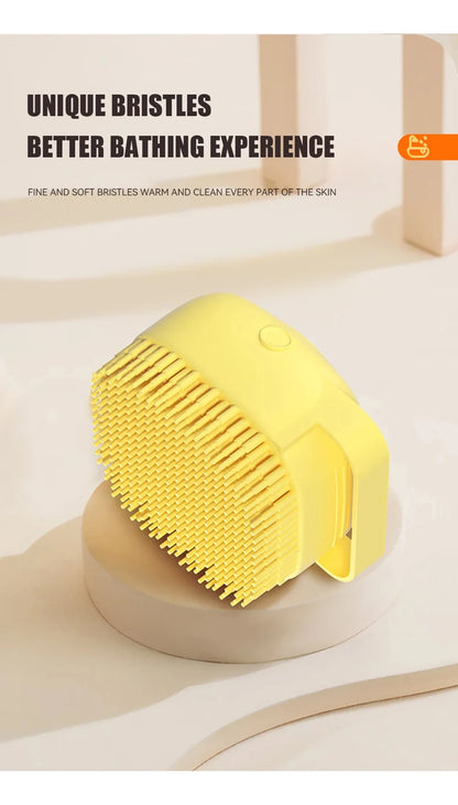 Dog Bath Brush Silicone Pet Shampoo Brush Soap Dog Scrubber Cat Massage Grooming Wash Comb Soft Rubber Puppy Clean Brush