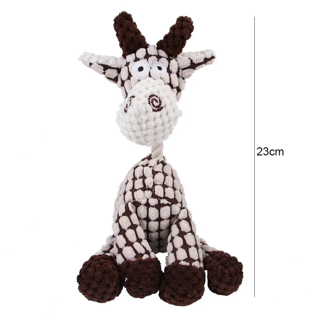 Fun Pet Toy Donkey Shape Corduroy Chew Toy For Dogs Puppy Squeaker Squeaky Plush Bone Molar Dog Toy Pet Training Dog Accessories