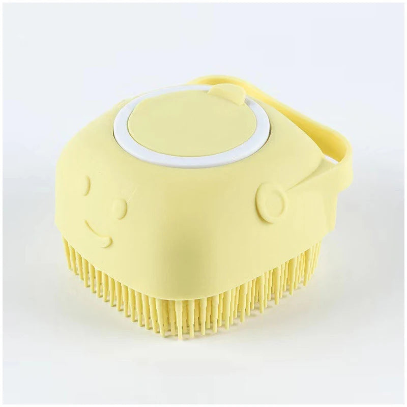 Dog Bath Brush Silicone Pet Shampoo Brush Soap Dog Scrubber Cat Massage Grooming Wash Comb Soft Rubber Puppy Clean Brush