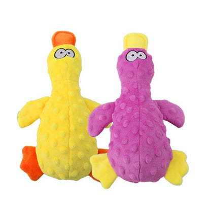 Funny Pet Plush Toys For Small Large Dogs Squeaky Sounding Chew Toys Duck Shaped Dog Interactive Toy Supplies