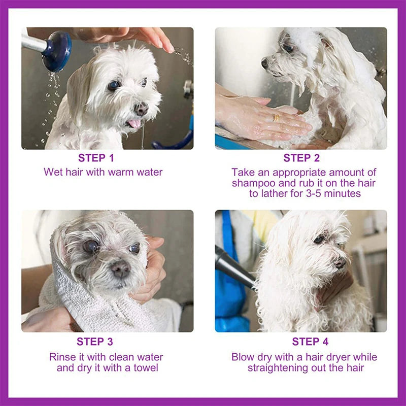 Puppy Shampoo for Dogs Dog Grooming Pet Things Flea and Tick Control Body Care Cats Hair Supplies Conditioner Knots Itching Home