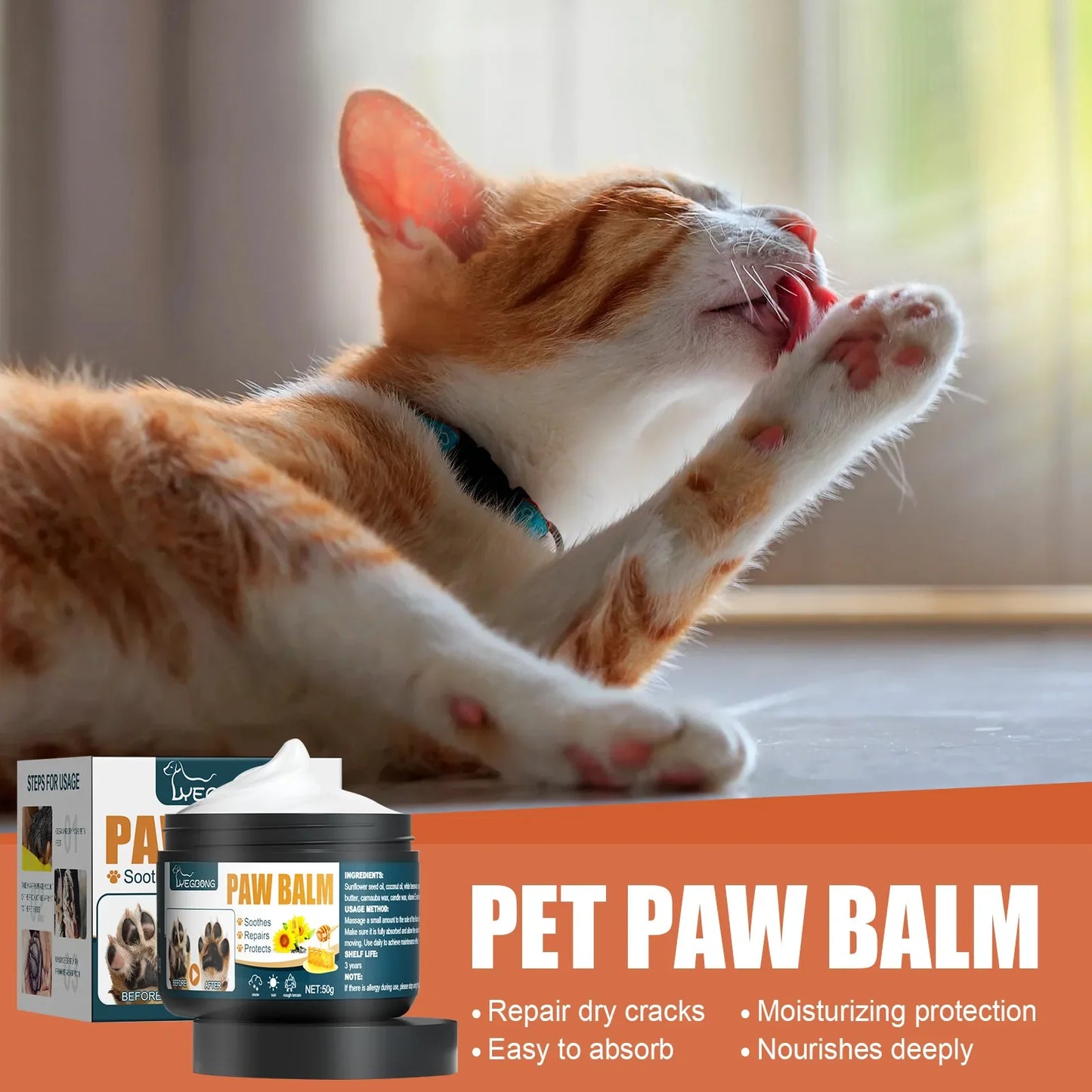 Cats Dogs Claw Protection Cream Pet Paw Balm Pet Paws Special Foot Care Foot Pad Protection Claw Protection Cream  Supplies