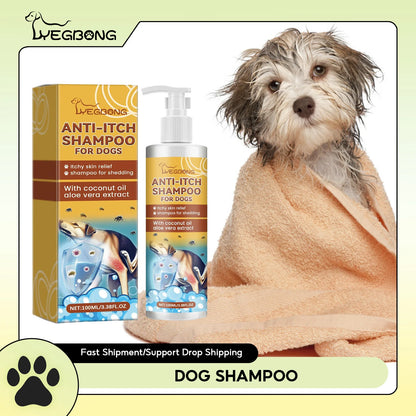 Dog Shampoo Conditioner Moisturizing for Sensitive Skin PH Balanced Anti Itching Flea Killer Dirt Mite Removal Pet Cleaning Foam