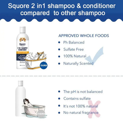 Puppy Shampoo And Conditioner 2 In 1 Natural Moisturizing Shampoo Moisturizing Dog Shampoo For Sensitive Skin PH Balanced